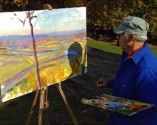 Wolf Kahn, Oxbow painting #2