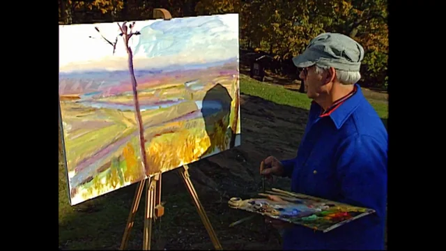 Wolf Kahn, Oxbow painting #2